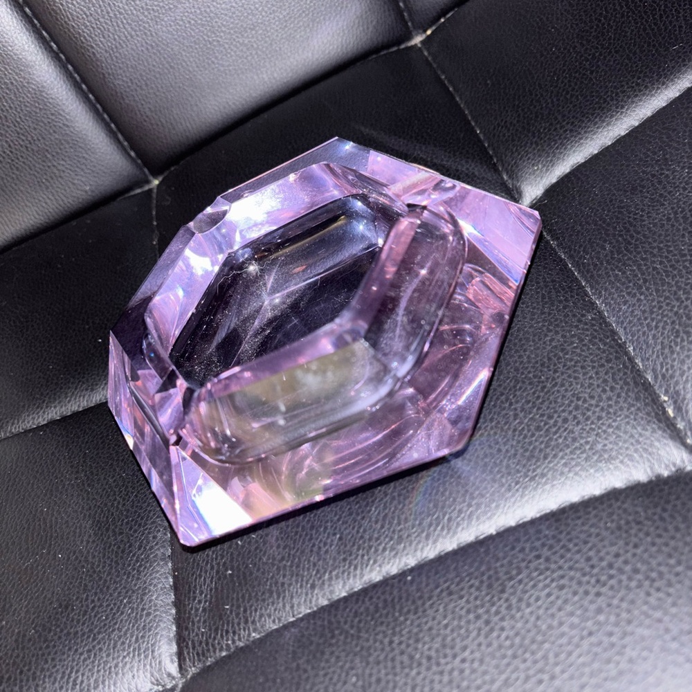 1960's Faceted Murano Alaxandrite/ Neoydmium Art Deco Ashtray